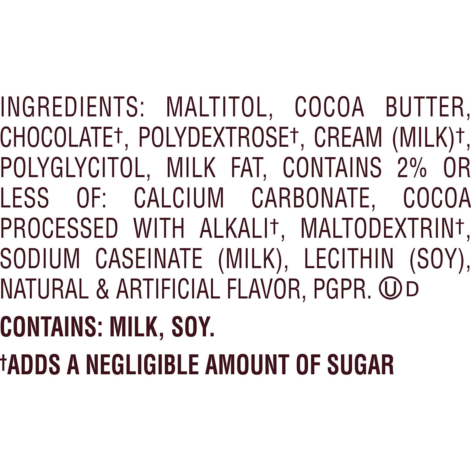 Hershey's Zero Sugar Chocolate Candy, Bag 5.1 oz