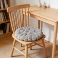 thumbnail image 5 of Gumesh Gray Plush Bubble Seat Cushion, Round Tufted Chair Pad for Bedroom & Kitchen, 5 of 6