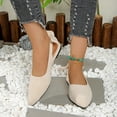 thumbnail image 6 of Xiaoxatg Women's Casual Shoes Pointed Toe Ballet for Comfortable Work and Everyday Wear Stylish On Design 7.5 Beige, 6 of 9