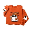 thumbnail image 6 of Women's Long Sleeve Sweatshirt Casual Crewneck Oversized Pullover Hoodies Fall Tops,S, 6 of 8