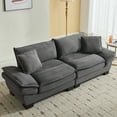 thumbnail image 3 of Aukfa 84" Deep Seat Sofa Modern Comfy Sofa Sleeper Couch for Living Room, 2 Pillows, Corduroy, Gray, 3 of 10
