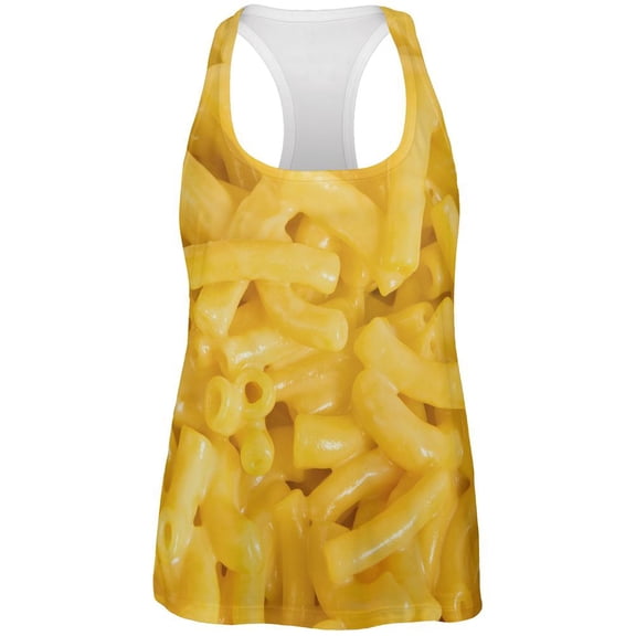 Mac and Cheese All Over Womens Work Out Tank Top Multi 2XL