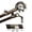 Antique Brass, variant on Central Design 4742-992 Giro 0.81 in. Double Curtain Rod, 120-170 in. - Black