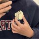 thumbnail image 3 of Funny Wooden Finger Brooch, 2024 New Finger Pin DIY Kit, Flippable Finger Pins Gag Gift for Men Women, Interactive Mood Expressing Pin, White Elephant, 3 of 3