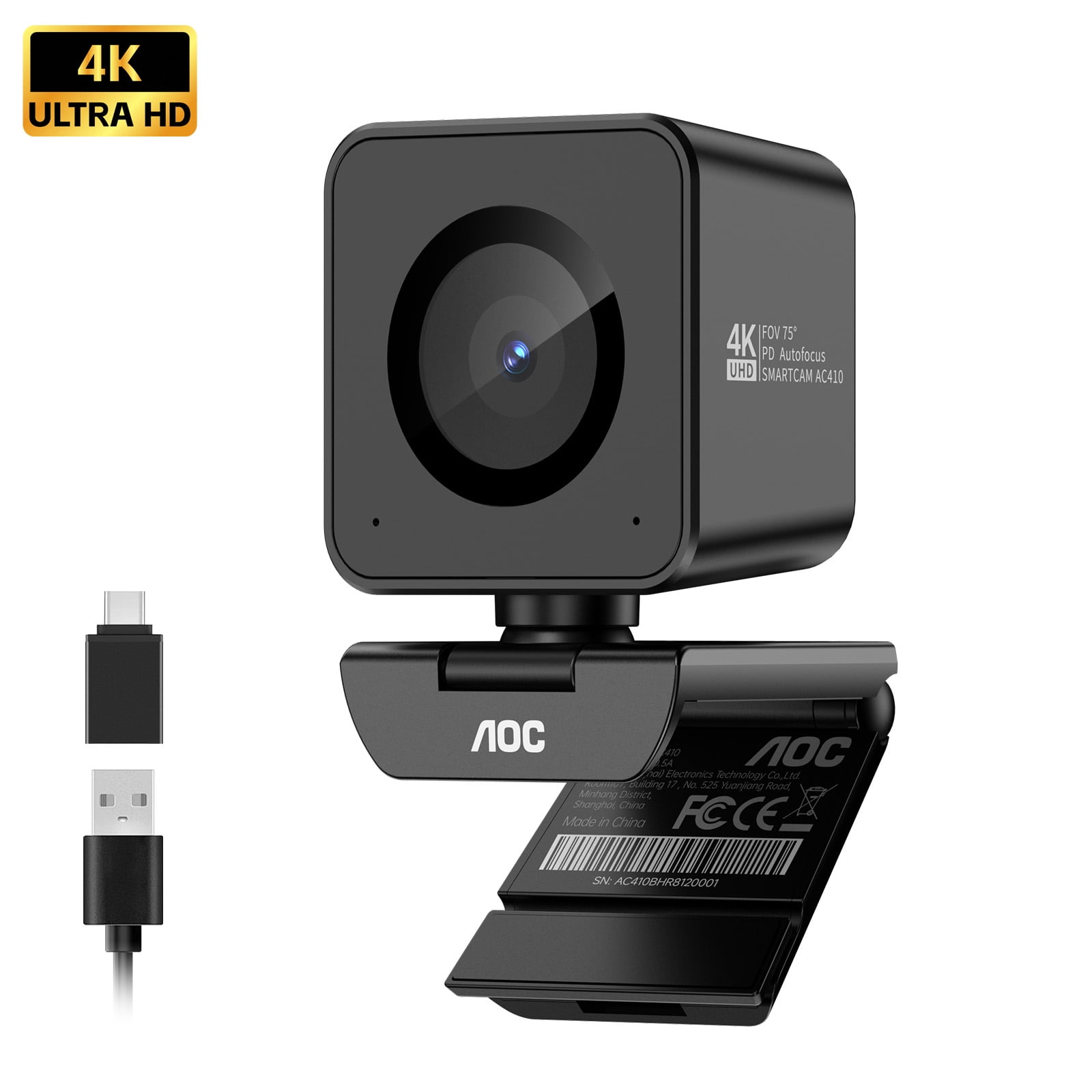 AOC 4K UHD Webcam for PC, Laptop, and Mac photo 4