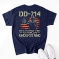 thumbnail image 3 of DD-214 Veteran Patriotic Military Soldier American Flag on Back T-Shirt, 3 of 3