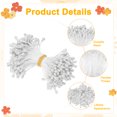 thumbnail image 2 of Uxcell 600-Pack Estambres de Flores para Manualidades, Pistilo Floral de Perlas Artificiales de Doble Cabeza de 5 mm para Hacer DIY [Blanco], 2 of 6