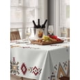 thumbnail image 6 of Vintage Southwest Table Cloth 60x102 Inch Rectangle, Brown Boho Geometric Tribal Style Waterproof Tablecloth Washable Table Cover for Party Picnic Dinner Decor, 6 of 9