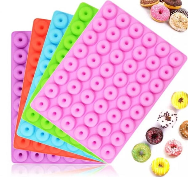 New Mini 48 Holes Donut Bear Dinosaur Fruit Animal Heart Gummy Silicone Molds Jelly Candy Chocolate Mold Cake Decorating ToolsRed He Qiyong unisex