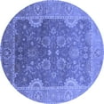 thumbnail image 1 of Ahgly Company Indoor Round Oriental Blue Industrial Area Rugs, 7' Round, 1 of 4