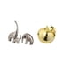 thumbnail image 5 of Colección de figuras de cerámica de familia de elefantes y esculturas de frutas. Delicada estatua de animal decorativa para el hogar, estanterías, esc, 5 of 8