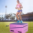 thumbnail image 4 of Patiojoy Folding Incline Gymnastics Mat Cheese Wedge Shape Tumbling Mat for Training & Exercising W/Handles Purple, 4 of 10