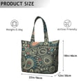 thumbnail image 5 of Elegant Paisley Floral Duffel Bohemian Vintage Weekender Bag with Artistic Ethnic Pattern, Chic Mala Design, 5 of 5
