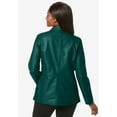 thumbnail image 2 of Jessica London Women's Plus Size Leather Blazer, 2 of 5