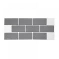 thumbnail image 1 of 1 Sheet Peel and Stick Kitchen Backsplash Tile Stickers Self Adhesive Stick on Subway Tile 12" x 5" Bathroom Splashback Water Heat Resistant 3D Wall Tiles, 1 of 6