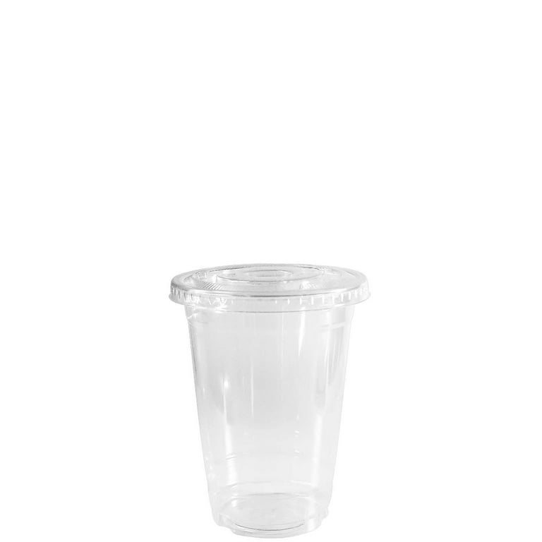16oz Disposable Pet Clear Plastic Smoothie Cups with Clear Flat Lids a –  EcoQuality Store