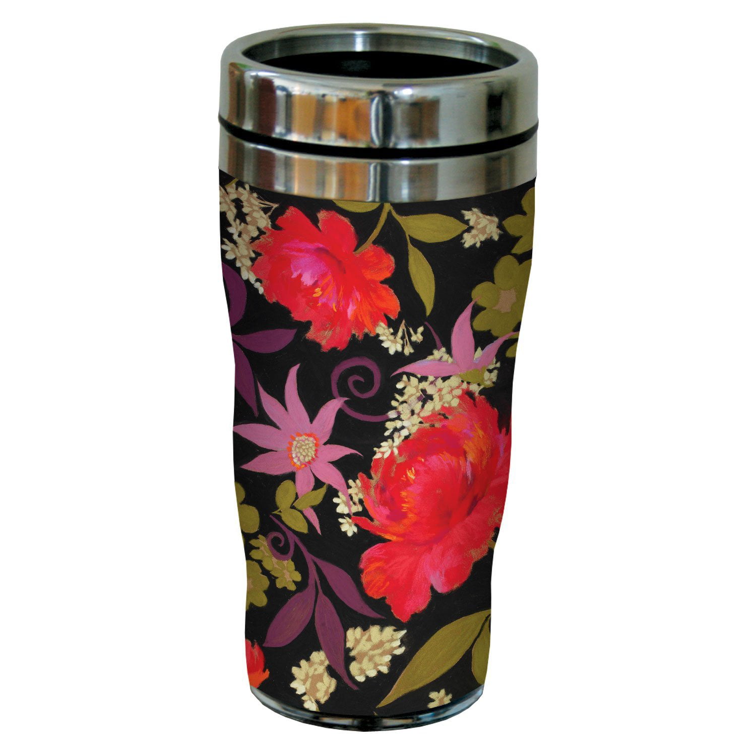 16-Ounce Tree-Free Greetings sg23705 Floral Show Stopper by Nel Whatmore Travel Tumbler 