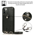 thumbnail image 6 of Crossbody Phone Case for iPhone 13 Pro(6.1") 2021, Allytech PU Leather Back Card Holder Detachable Lanyard Adjustable Strap Drop Protection Purse Slim Bag Case for iPhone 13 Pro 2021, Black, 6 of 6