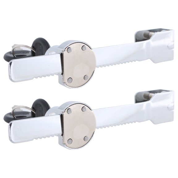 2Pcs Sliding Closet Showcases Antitheft Lock with Key Glass Door Lock Replacement Ratchets Lock Easily to Install