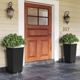 thumbnail image 4 of Costway 23" Tall Planters Set of 2 Rattan Wicker Plant Pot Self-watering Tree Pot Black, 4 of 10