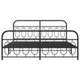 thumbnail image 4 of vidaXL Metal Bed Frame without Mattress with Footboard Black 76"x79.9", 4 of 7