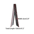 thumbnail image 3 of INSPIRE CHIC Women Polka Dots Striped Skinny Long Scarves Satin Neck Scarf Ribbon Hair Band Black 120x6cm/47.2x2.4 inches(LxW), 3 of 6
