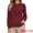 Wine Red, variant on DARING DIVA Women's Pullover Long Sleeve Crew Neck Knit Sweater Tops XS Apricot