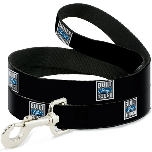 Ford Pet Leash, Dog Leash, Built Ford Tough Logo Repeat, 4 Feet Long 0.5 Inch Wide