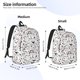 thumbnail image 2 of Disketp Cute Cat print Canvas Backpack Lightweight Travel Daypack Student Rucksack Laptop Backpack-Medium, 2 of 5