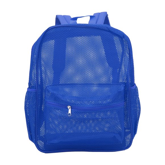 Mochila de malla resistente, ligera, de gran capacidad, lavable, transparente, para natación, deportes de playa, azul YUNYI BRAND Deportes