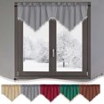 thumbnail image 2 of Lilixerw Triangle Valance Curtains for Living Room,Rod Pocket Farmhouse Window Valance,Bead Trim Tassel Voile Sheer Curtain Valance,for Bedroom Bathroom Cafe, 2 of 8