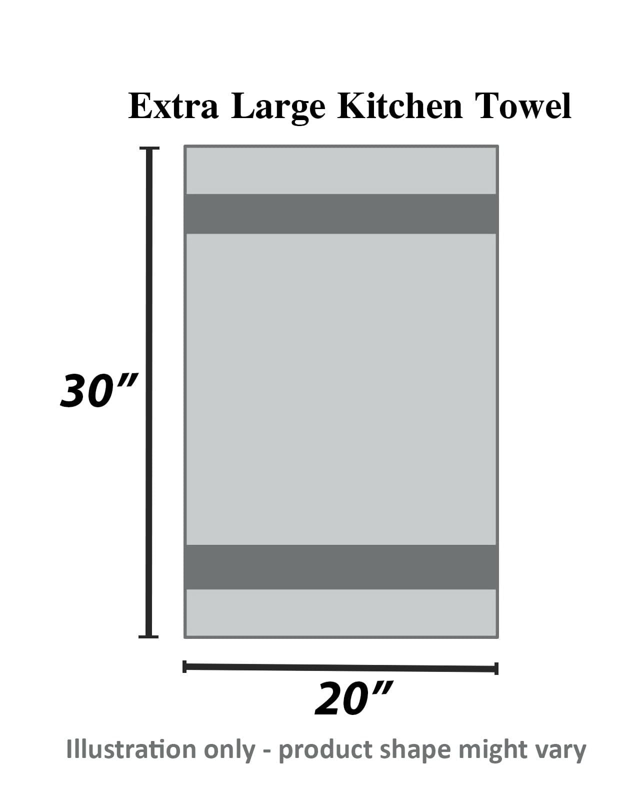 Urban Villa Harvest Kitchen Towel Fall Leaf Print Premium Quality100% Cotton Thanks Giving Dish Towels Mitered Corners,(Size: 20X30 Inch) Highly Absorbent Bar Towels & Tea Towels - (Set of 6)