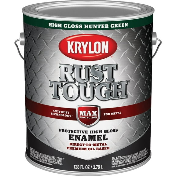 Valspar 21800 Series 21844 Oil Gloss Enamel, Gloss, Hunter Green, 1 gal