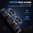 thumbnail image 3 of Barra de sonido UTV Ehaho 17 pulgadas Bluetooth RGB IP65 resistente al agua, 3 of 9