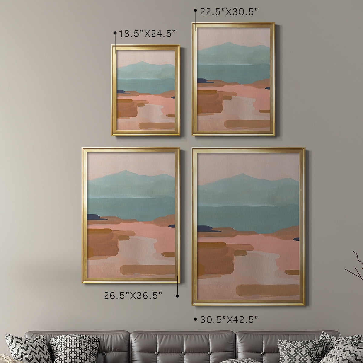 Desert Sunrise I Premium Framed Print, in Gold, Black, or Silver - Ready to Hang