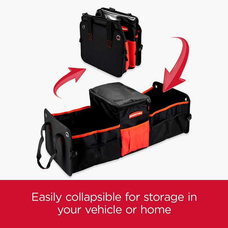 Rubbermaid Automotive 3321-20 Portable Insulated Cooler and Organizer Tote  Bag: Leakproof Cargo Area/Car Trunk Storage Caddy 