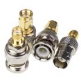thumbnail image 2 of 4 Piezas BNC a SMA Tipo Macho de RF Adaptador de Conector de Prueba Conjunto de Convertidor Sunnimix Enchufe del convertidor adaptador coaxial, 2 of 8