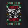 thumbnail image 4 of First Christmas With My Hot New Husband Wife Classic Newlywed Matching His and Hers Couples Sweatshirt Christmas Matching Couple Crewneck Sweater, 4 of 6