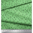 thumbnail image 2 of Soimoi Green Rayon Fabric Heart & Coffee Beans Clip Art Print Fabric by the Yard 42 Inch Wide, 2 of 3