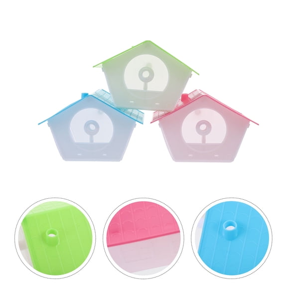 MERRYHAPY Assorted Color Plastic Birdhouses for Outdoor Decoration, Lightweight, Easy to Clean, Set of 3