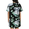 thumbnail image 3 of Bingfone Cartoon Koala Bear Print Pajamas Sets for Women Soft Short-Sleeved Pjs with Lounge Shorts Two Piece Sleepwear, 3 of 8