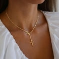 thumbnail image 2 of Gold Necklace for Women Dainty Infinity Cross Pendant Necklace Non Tarnish & Waterproof Layered CZS Jewelry for Everyday Wear Simple Trendy Choker Minimalist Faith Christian Cross Gifts, 2 of 6