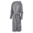 thumbnail image 4 of Men's Bathrobe, Plus Size Long Shawl Collar Terry Cloth Robe with Pockets, Soft Absorbent Hotel Style Spa Robe for Lounging and After Shower Gray M, 4 of 4