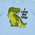 thumbnail image 4 of Inktastic I Love My Dad with Baby and Daddy Tyranasaurus Rex Boys or Girls Baby T-Shirt, 4 of 5