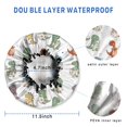 thumbnail image 3 of Shower Caps,Dinosaurs with Hatching Eggs Pattern Waterproof Shower Cap for Women 4 Pieces,Double Reusable Hair Cover for Shower PEVA Elastic Stretch Hem, 3 of 7