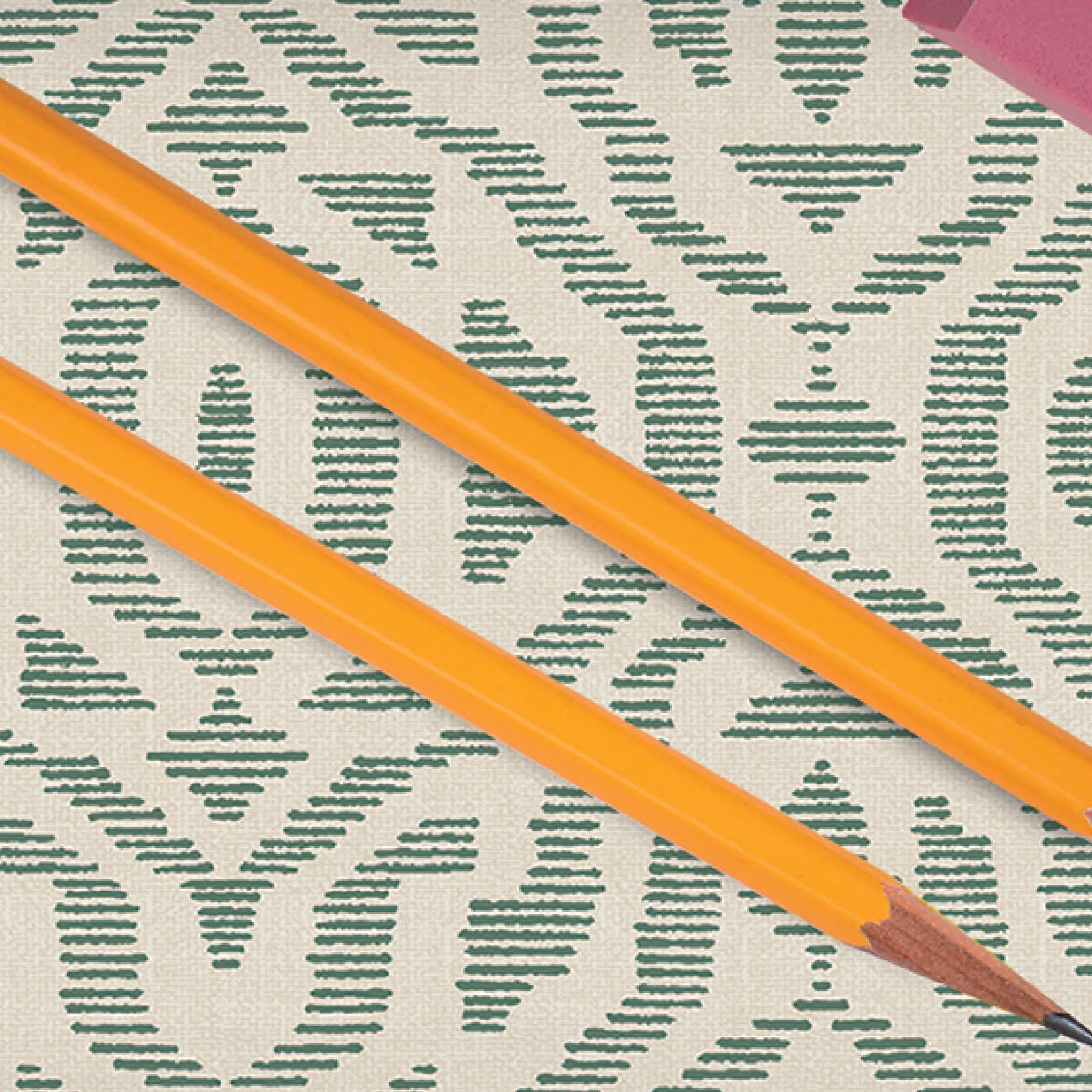 Mainstays Green Ikat Peel and Stick Wallpaper 30.75 Sq. ft, 1 Count