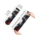 thumbnail image 4 of Pofeuu Red Black Ink Style Bald Eagle Print 30cm Socks, Adult Running Hiking Socks for Youth and Adult, 4 of 7