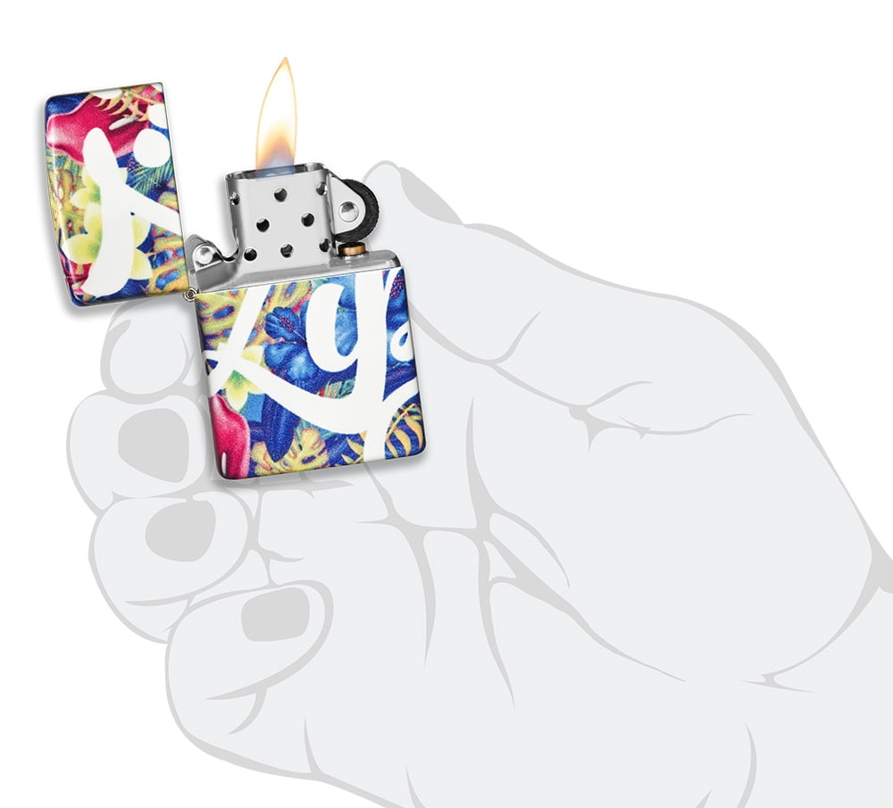 Zippo Colorful Floral Design 540 Color Pocket Lighter