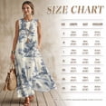 thumbnail image 7 of Xixirimido Vintage Toile de Jouy Print Women Casual Dresses Maxi Summer Sundress Sleeveless Loose Fit A Line Long Dress with Pockets Beach Vacation Outfits, Size L, 7 of 7