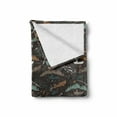 thumbnail image 2 of Fishing Theme Soft Flannel Fleece Blanket, Pattern of Nautical Elements with Fish Fisherman Lures Trees Rods, Cozy Plush for Indoor and Outdoor Use, 50" x 60", Dark Taupe Multicolor, by Ambesonne, 2 of 6
